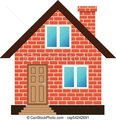 450x466 Brick House Vector
