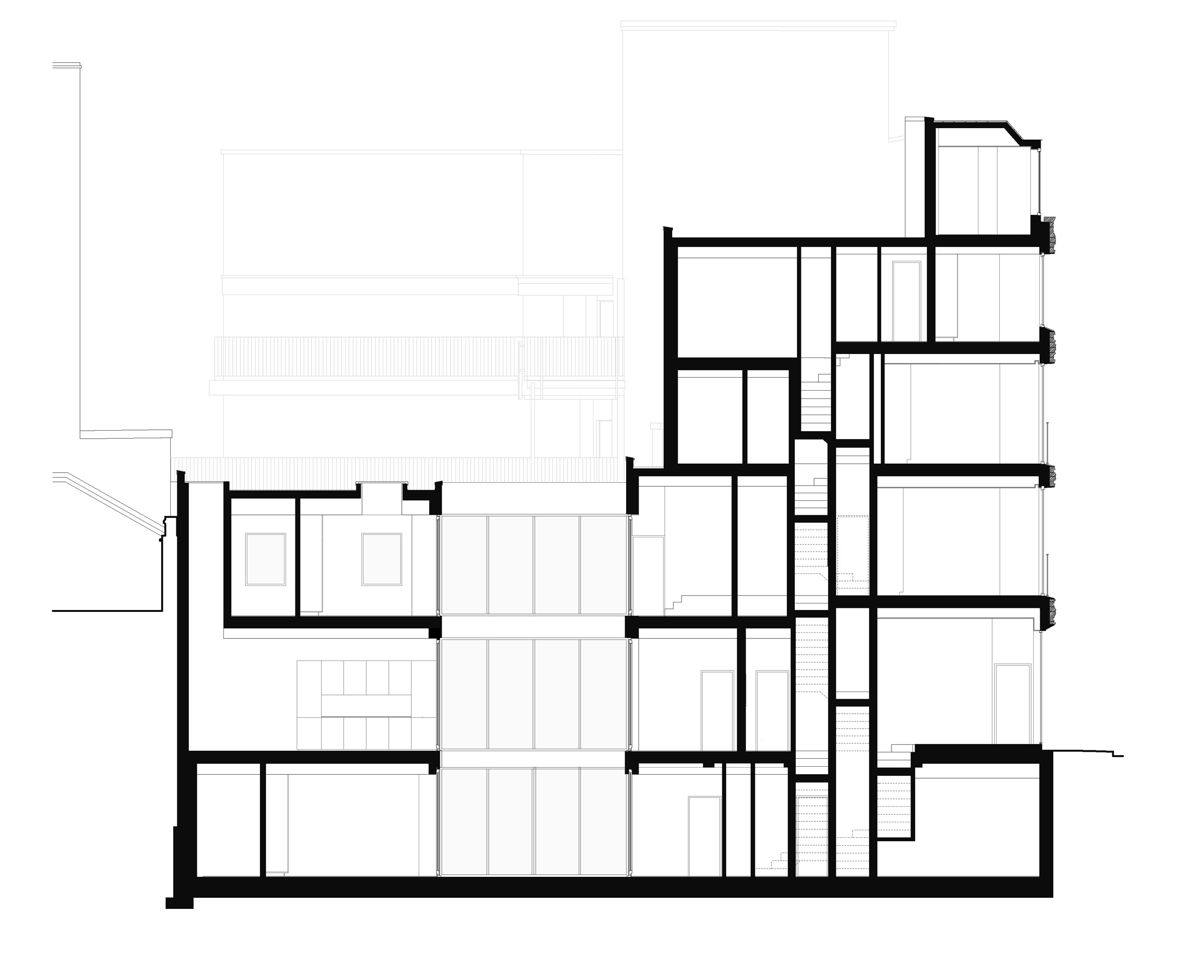 2364x1925 bureau de change inserts textured black brick building into london