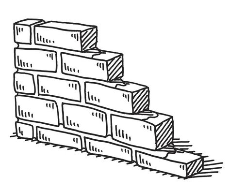 474x395 Steps To Drawing A Brick Wall In Perspective