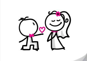 300x210 Drawing A Cartoon Bride Wedding Doodle Set Of Bride And Groom
