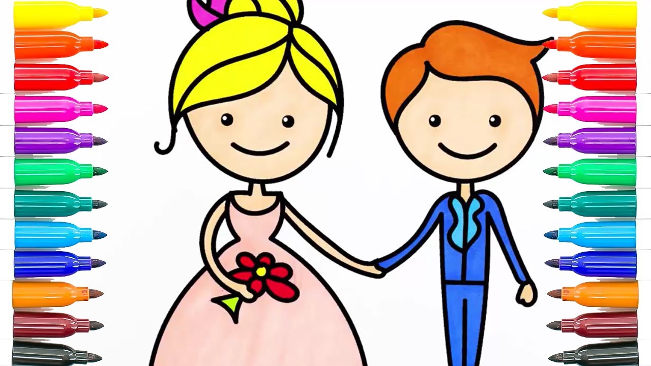 Bride And Groom Drawing | Free download on ClipArtMag