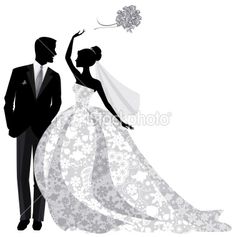 236x237 Vintage Bride And Groom Silhouette