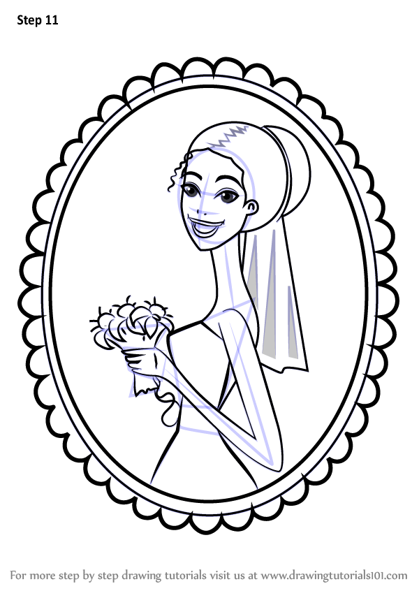 600x846 Learn How To Draw A Happy Bride