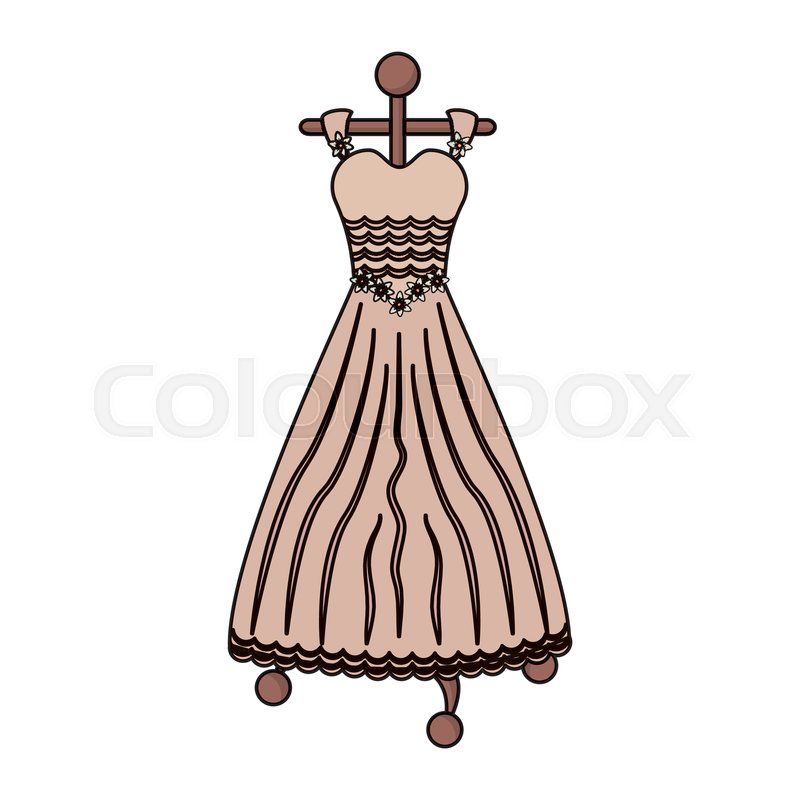 800x800 Bride Wedding Dress Isolated Vector Stock Vector Colourbox