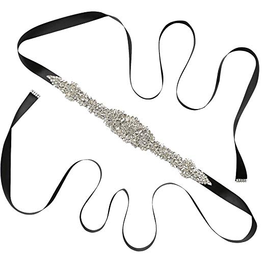 522x522 Womens Rhinestone Satin Silk Ribbon Wedding Sash Belt For Bridal