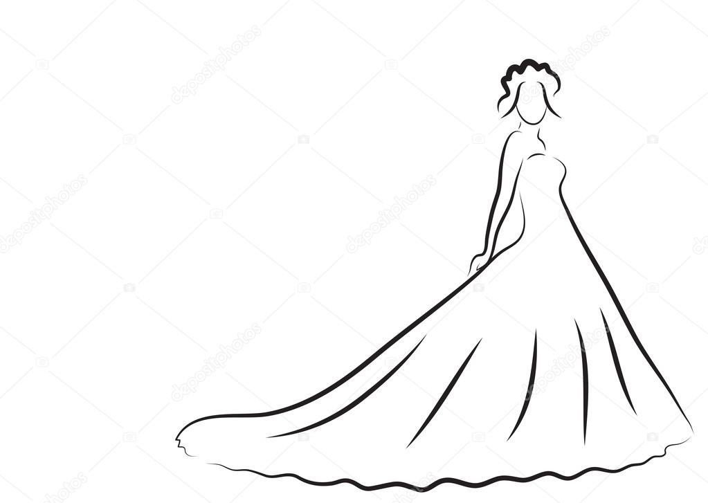 Bride Dress Drawing | Free download on ClipArtMag