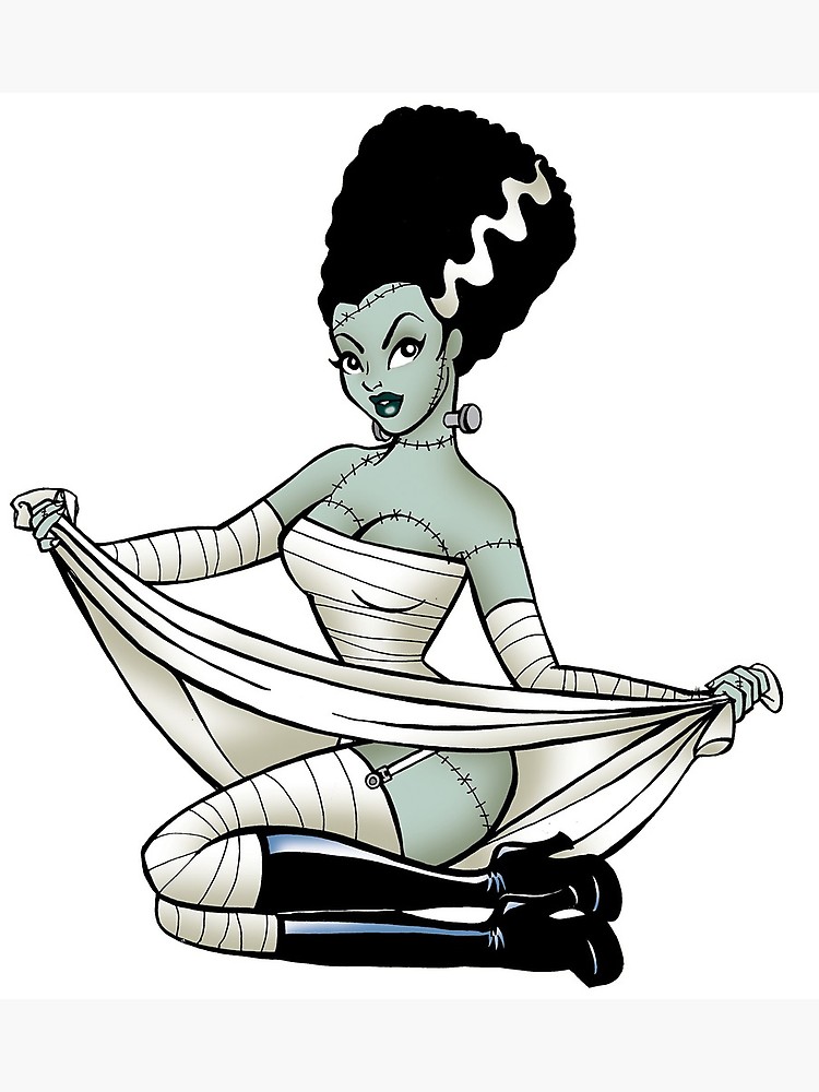 750x1000 Bride Of Frankenstein Pin Up Photographic Print