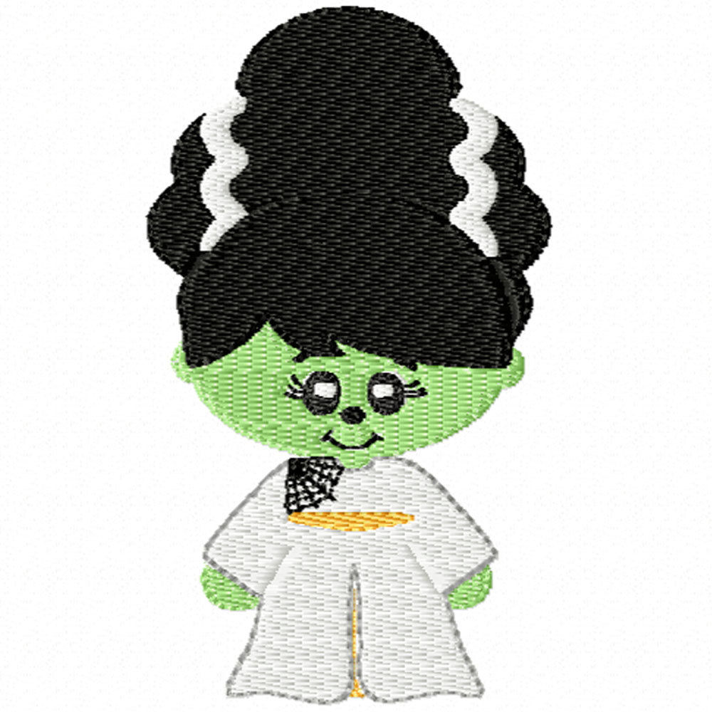 1000x1000 Bride Of Frankenstein Machine Embroidery For Halloween