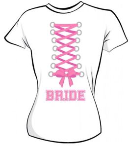 265x300 Lace Up Corset Bride Bridesmaid Flower Hen Party Iron On Transfer