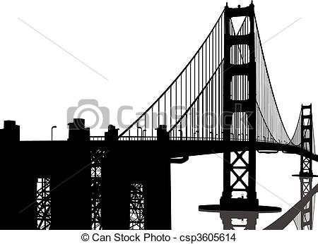 450x346 Collection Of 'golden Gate Bridge Drawing Clip Art' Download More