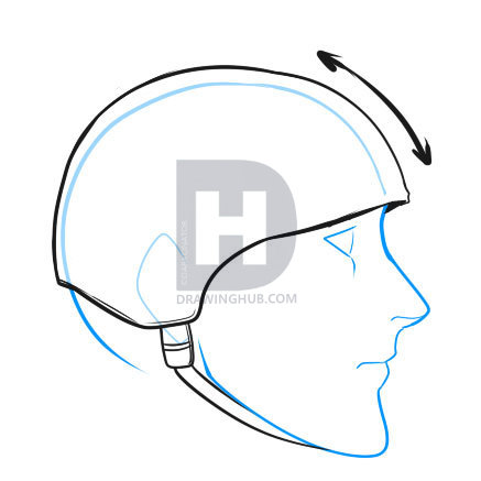 437x437 How To Draw A Helmet, Step