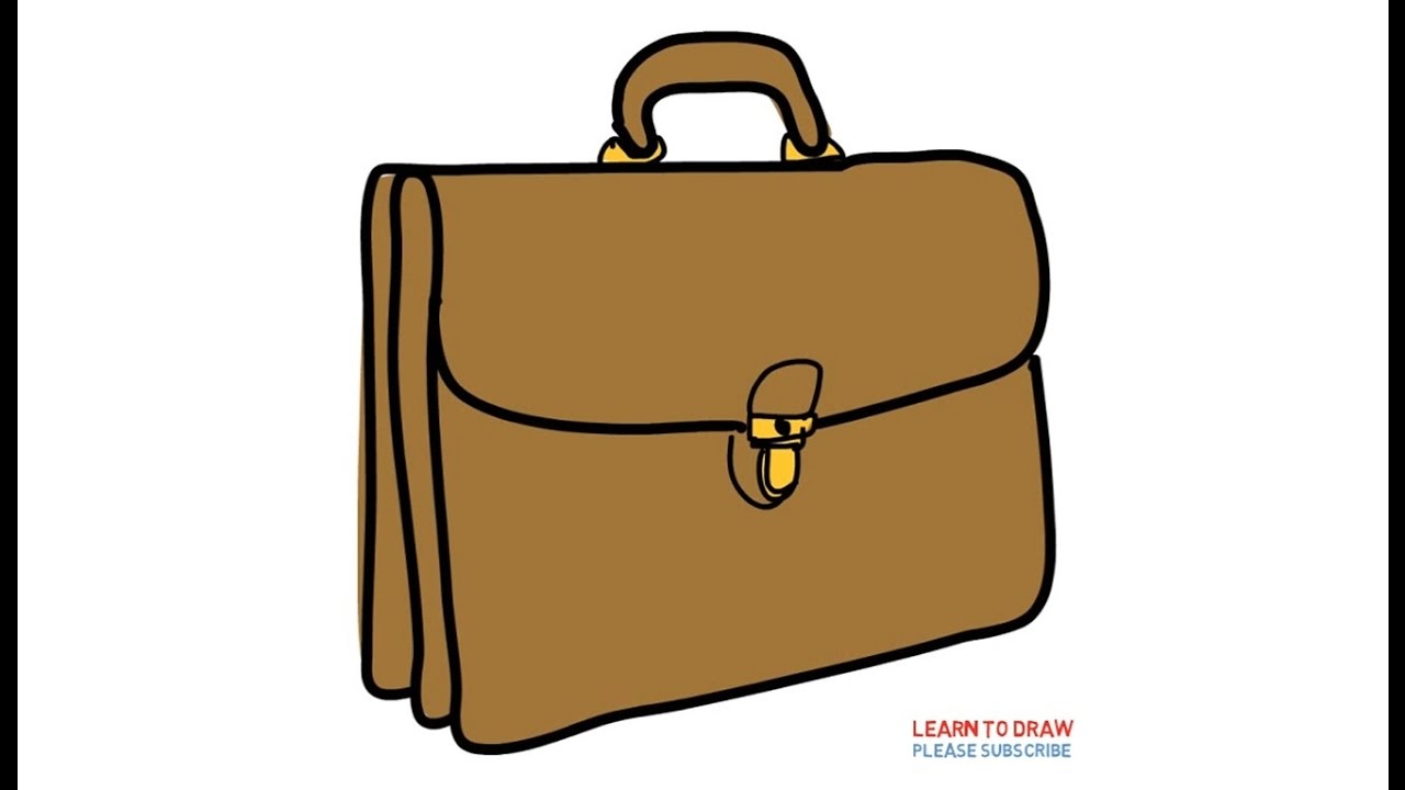 1280x720 How To Draw A Briefcase Easy Step