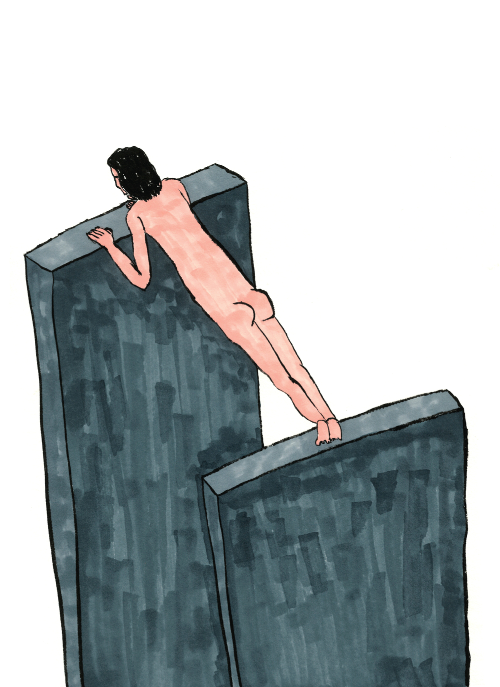 1000x1372 Peekaboo Drawing Miles Wintner