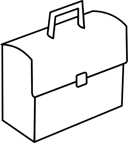 448x500 Portfolio Briefcase Vector Clip Art