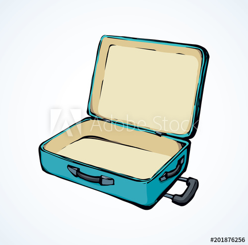 500x494 Suitcase Vector Drawing