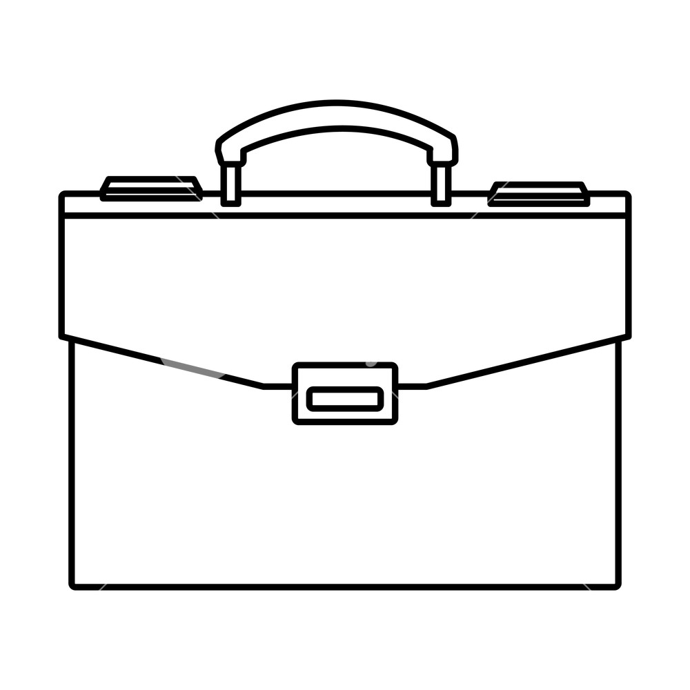 1000x1000 Briefcase Finance Icon Drawing In White Background Vector