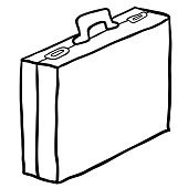 170x170 Briefcase Doodle Drawing Premium Clipart