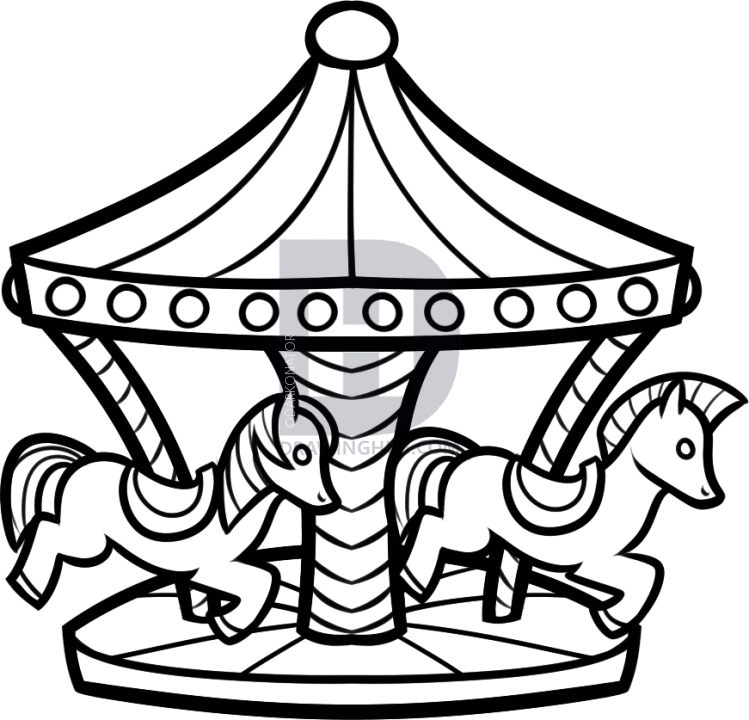 749x720 How To Draw A Carousel, Step