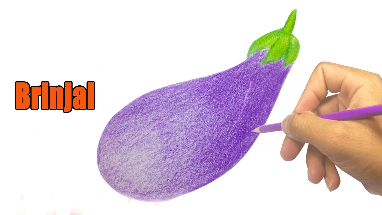 1280x720 How To Draw A Brinjal