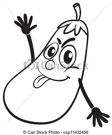 388x470 illustration of brinjal on a white background