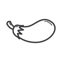 200x200 vegetable vegetables vege veges brinjal line art healthy outline