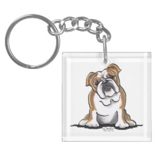 307x307 Bulldog Drawing Keychains Lanyards Zazzle