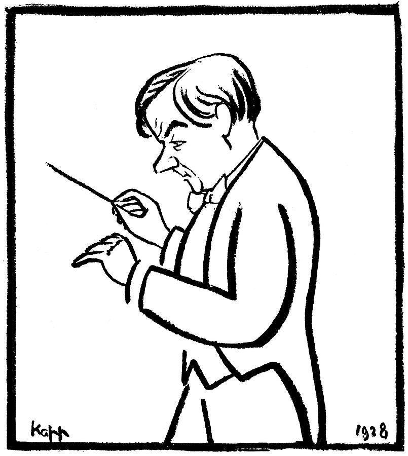 805x900 Sir Hamilton Harty British Conductor Drawing