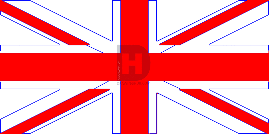 1080x540 How To Draw A British Flag, Step