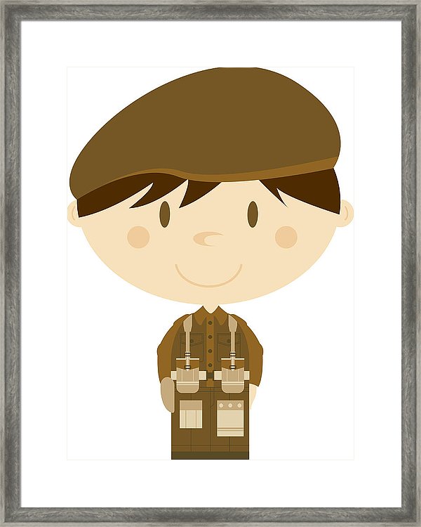 600x750 Big Head British Army Soldier Framed Print