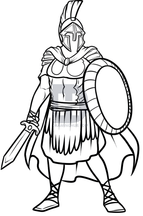 477x720 Soldier Drawing Free Download