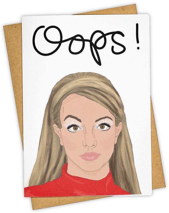 700x885 Oops! Britney Spears Card