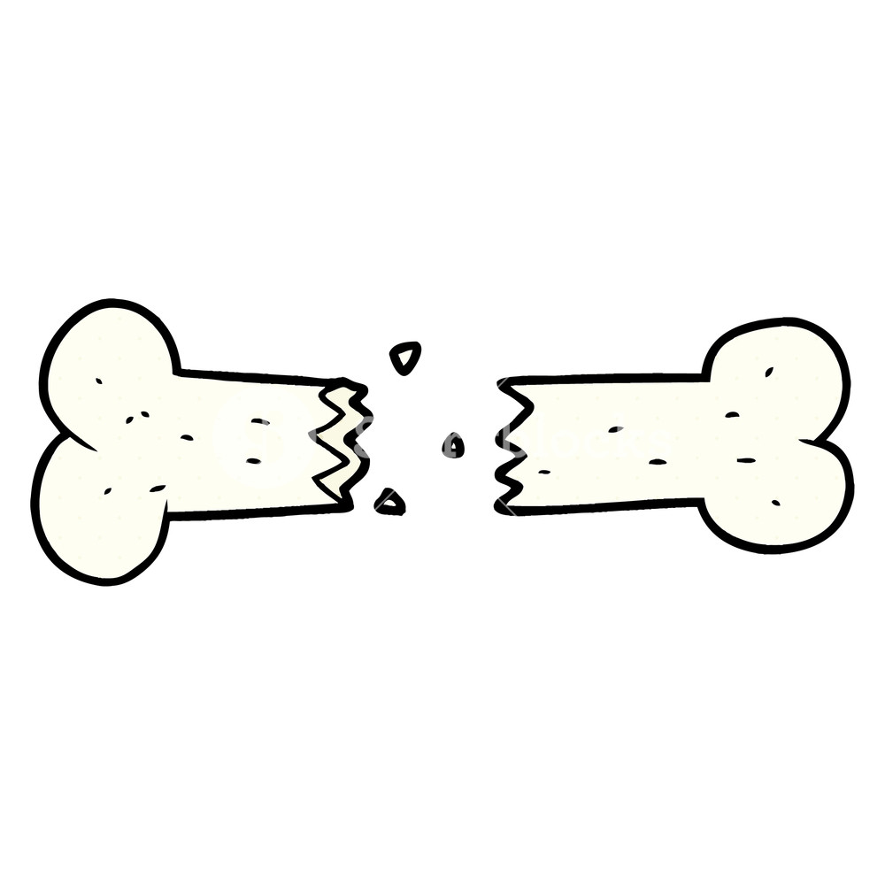 1000x1000 Broken Bone Cartoon Royalty Free Stock Image