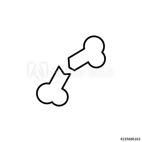500x500 Broken Bone Icon Vector