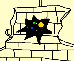 300x250 Sunset On Beach Seen Through Broken Wall