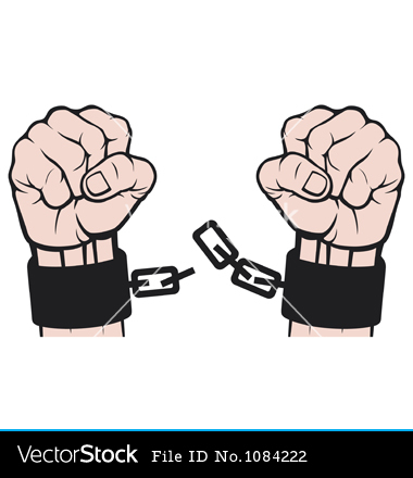 380x440 Broken Shackles Clipart