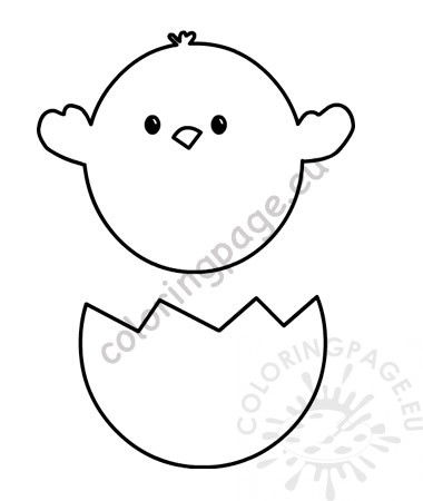 380x450 Easter Chick And Broken Egg Coloring