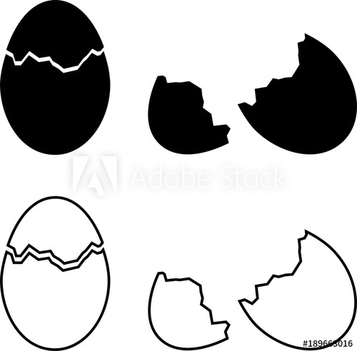 500x492 Broken Egg Icon, Broken Egg