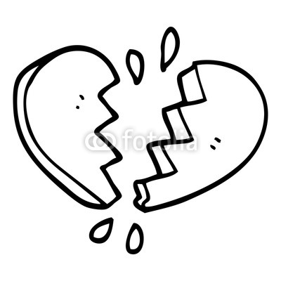 400x400 Line Drawing Cartoon Broken Heart Buy Photos Ap Images