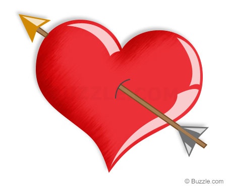 450x370 Drawn Broken Heart Banner Arrow Drawing