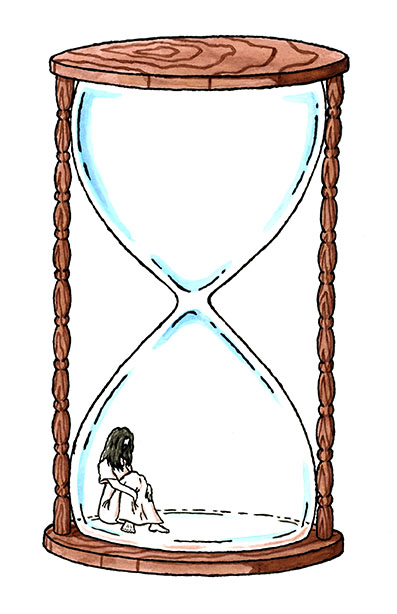 397x614 Broken Hourglass Drawing
