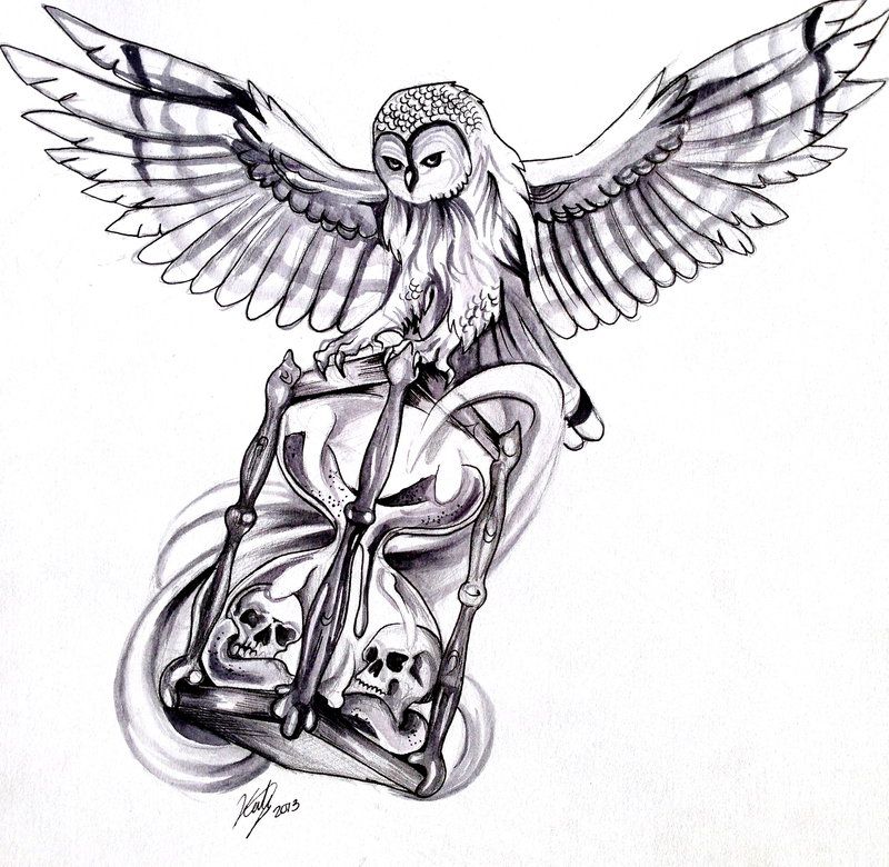 800x780 Owl Drawing Hourglass For Free Download