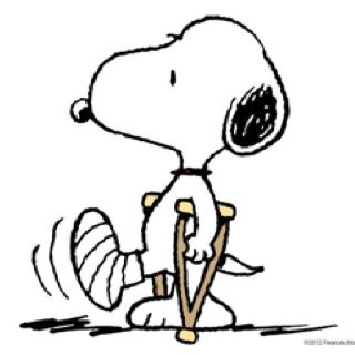 320x320 Snoopy With A Broken Leg Peanuts Snoopy, Frases De Snoopy