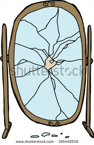 306x470 Broken Mirror Clipart