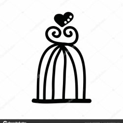 250x250 Open Birdcage Drawing Bird Cage Pencil Clipart Square In A Tumblr