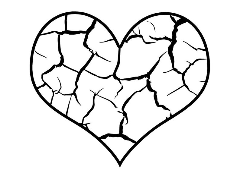 794x597 Cracked Broken Heart Wall Floor Hole Shatter Break Hit Smash Etsy
