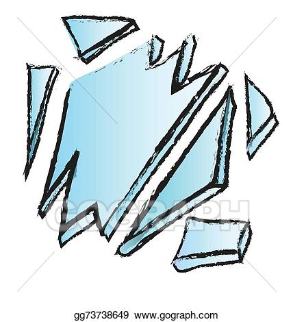 428x470 Shattered Glass Cartoon Clipart