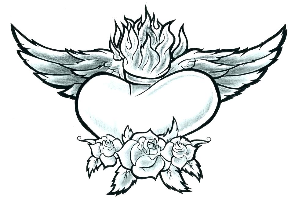 966x663 Wings Coloring Pages Hearts With Wings Coloring Pages Winx Club