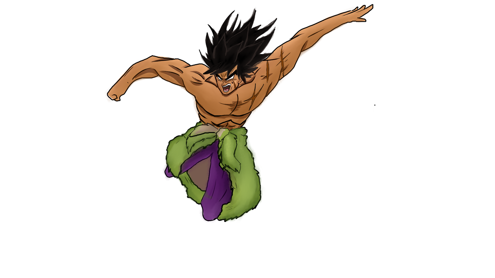 1600x900 my broly drawing