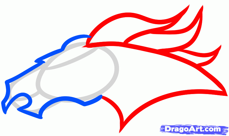 785x467 Draw The Denver Broncos, Step
