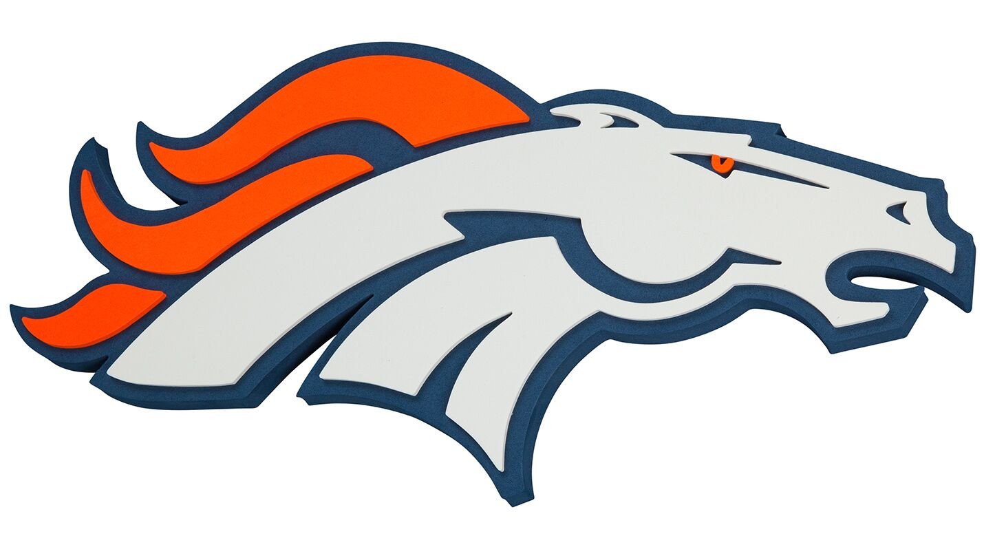 1430x811 Denver Broncos Fan Foam Logo Sign